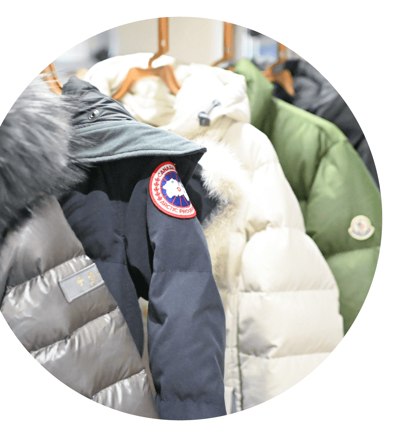 綺麗に並んだダウン